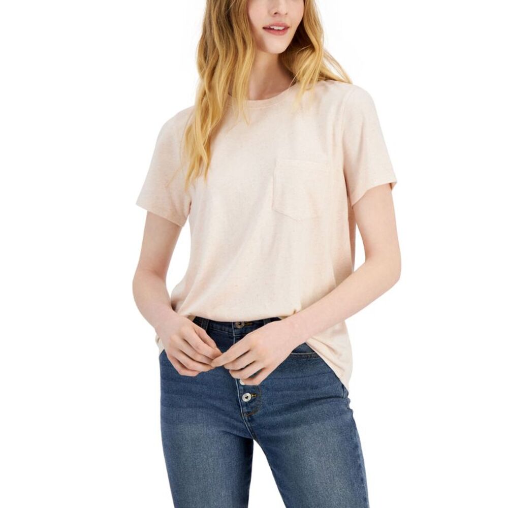 Style & Co Womens Cotton Pocket T-Shirt